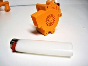 miniature human powered blower fan tools cranked hand 3d print model - Mito3D