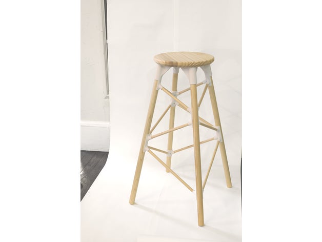 dowel counter stool household 3D print model - Mito3D