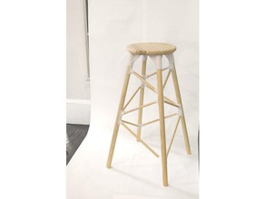 dowel counter stool household 3d print model - Mito3D