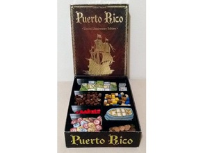 puerto rico 10th anniversary edition board game insert organizer toys & games boardgame components inserts 3d print model - Mito3D