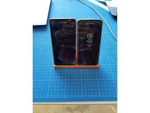 çift telefon standı cep telefonu iphone 3d print model - Mito3D