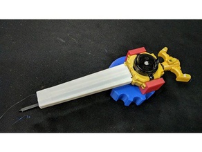 beyblade iniciador de la parte superior empuñadura juegos y juguetes ráfaga el agarre 3d print model - Mito3D