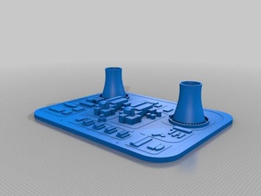 edf civaux nükleer santrali - france binalar ve yapılar Fransa nouvelle aquitaine santral güç palier N7 Viyana 3d print model - Mito3D