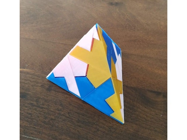 puzzle tetrahedron six puzzles 3d interlocking 3D print model - Mito3D