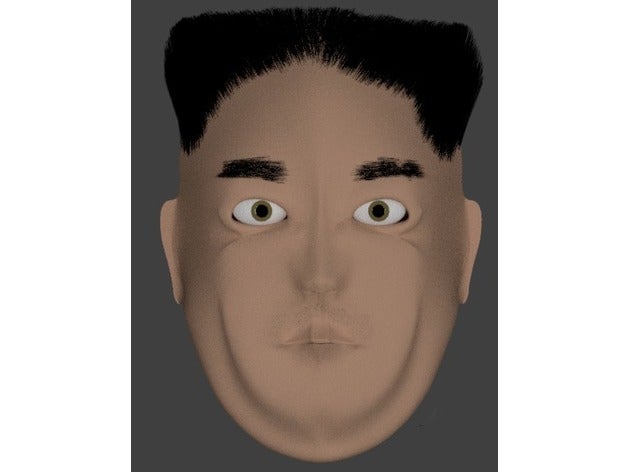 kim jong un head art jon jon-un 3D print model - Mito3D