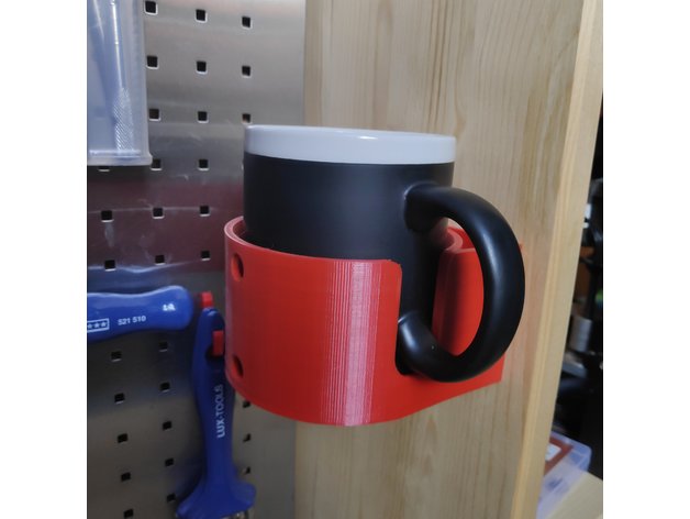 mug holder screw mount tool holders & boxes workbench 3D print model - Mito3D