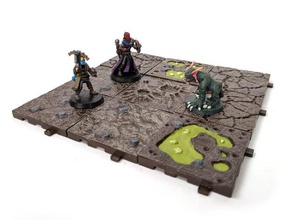 getrocknete Flussbett Fliesen 1 Gebäude & Strukturen 28 dnd dnd5e dungeonsanddragons fantasy gaming mini der Miniatur miniaturen pathfinder rpg tabletop Gelände tile ttrpg 3d print model - Mito3D