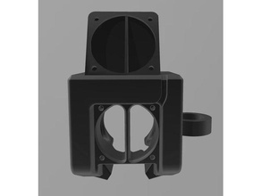 luckyman duct dual 40mm fans cap sensor ender 3 3d printer parts 3d print model - Mito3D