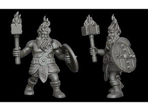 azer 28 mm dnd miniature games mini dungeon dwarf pathfinder rpg tabletop game gaming 3d print model - Mito3D