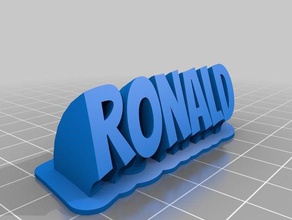 ronald name plate office customized 3d print model - Mito3D