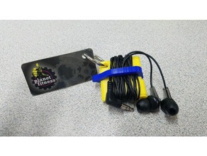 headphone wrap keychain audio 3d print model - Mito3D