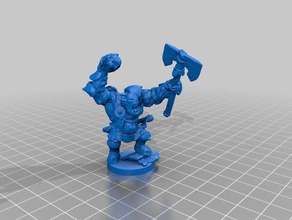orc chief warboss 28mm toy & game accessories d&d dungeons dragons fantasy ork warhammer 3d print model - Mito3D