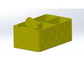caixa organizadora patito recipientes 3d print model - Mito3D