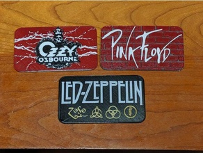 modular belt buckle - bands accessories led zeppelin ozzy pink floyd 3d print model - Mito3D