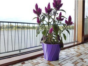 flowerpot waterproof decor flower pot vase 3d print model - Mito3D