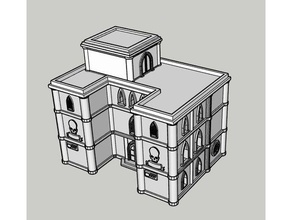 adeptus titanicus Gebäude nicht 14 - intakt Spiele wargaming terrain warhammer 40k 3d print model - Mito3D
