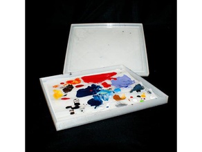 wet palette - fits 1 2 frisk acrylic keep-wet refill art tools 3d print model - Mito3D