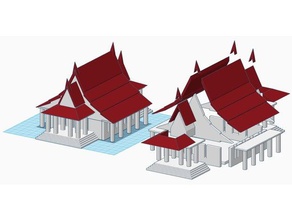 il tempio thailandese 3d edificio costruzione di giocattoli 3d print model - Mito3D