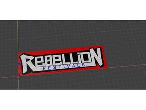 la rebelión de los festivales logo llavero llaveros 3d print model - Mito3D