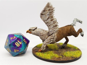 hippogriff hippogryph 28mm tabletop roleplaying creatures dnd miniature 3d print model - Mito3D