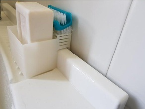 utility sink box bathroom kitchen soap holder sponge 3d print model - Mito3D