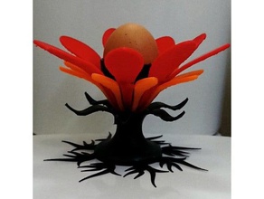Blume, ei-Halter Küche und Esszimmer - Zubehör ei Blume Halter 3d print model - Mito3D