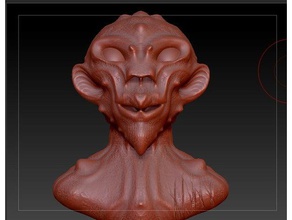 t'zerkul bust sculptures creature model 3d print model - Mito3D