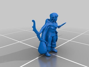 femmina elven guerriero La stampa 3d 3d print model - Mito3D