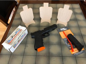 standing uspsa dry fire target 1 5 scale sport & outdoors dryfire glock shooting targets 3d print model - Mito3D