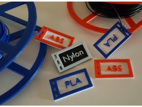 15 etiquetas filamento Impressora 3d acessórios de rótulos tags filamet 3d print model - Mito3D
