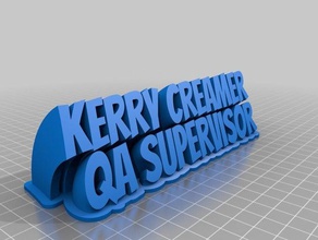 kerry office customized 3d print model - Mito3D