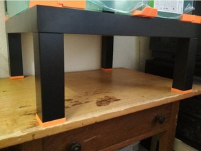 lack foot shell customizable 3d printer accessories ikea leg table 3d print model - Mito3D