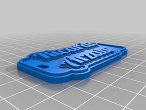 ricardo arzate tag de porta-chaves chaveiros personalizado 3d print model - Mito3D