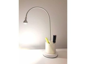 pencil holder ikea jansj lamp office 3d print model - Mito3D
