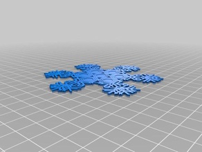 my first snowflake interactive art customized 3d print model - Mito3D