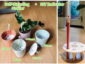 self-watering planter indicator outdoor & garden float watering 3d print model - Mito3D