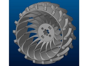 robomow wheel left - spp7021a outdoor & garden airless tyre wheels antrieb loopo rad reifen wolf garten 3d print model - Mito3D