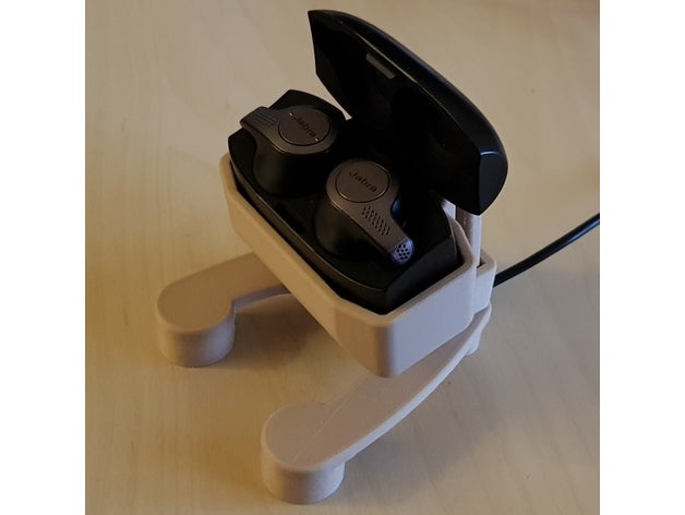 jabra elite65t stand remixed audio 65t ecouteurs elite headphone holder 3D print model - Mito3D