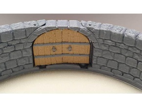 openforge 20 dungeon stone curved doors multi-color mmu toy & game accessories 3d print model - Mito3D