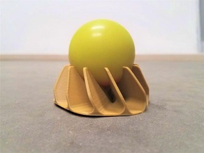 sphere stehen Skulpturen ball federnd display Flossen Halter stand 3d print model - Mito3D