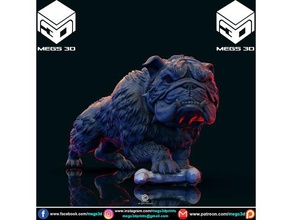 mascota de compañía juegos dungeons dragons megs3d megsempinado las miniaturas stl 3d print model - Mito3D