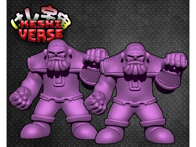 keshiverse - thanos mcu l'infini de la guerre jouets & jeux avengers infinity war guantlet ironman keshi marvel comics l'univers 3D print model - Mito3D