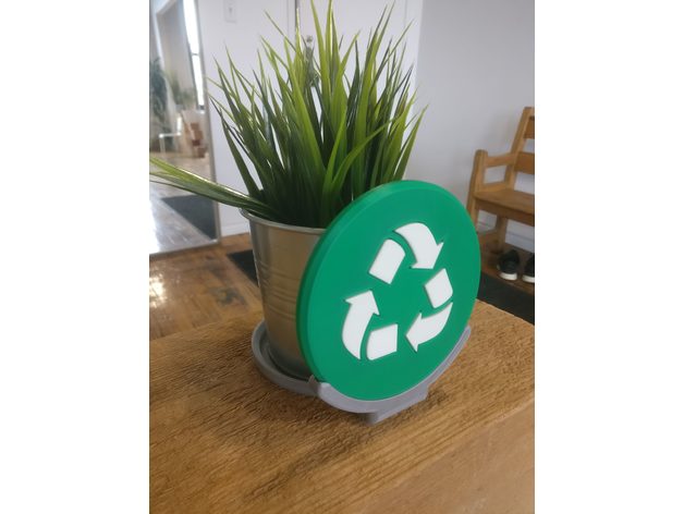 spazzatura e riciclaggio simbolo segni famiglia 3D print model - Mito3D