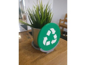 lixo e reciclagem o símbolo de sinais do agregado familiar 3d print model - Mito3D