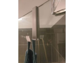 vidro da porta do chuveiro cabide casa de banho a 3d print model - Mito3D