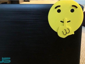 do not disturb emoji laptop hanger signs & logos 3d print model - Mito3D
