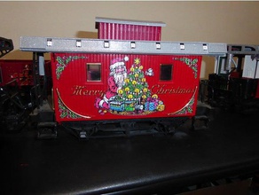 tren ışıkları Noel vagon hobi gscale 3d print model - Mito3D