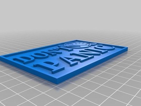 don't panic - hitchhikers guide galaxy plaque art dont fourtytwo hitchhiker hitchhikersguide 3d print model - Mito3D