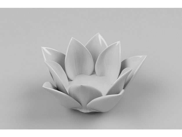 lotus do agregado familiar montanha-russa flor de lótus planta água 3D print model - Mito3D