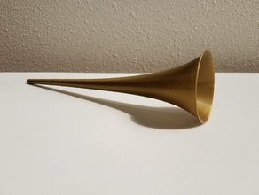 gabriel's horn math art calculus ii gabriel infinity limits surface revolution torricelli torricelli's trumpet 3d print model - Mito3D